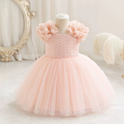 Girls Dress Tutu Flower Casual Dresses for Girls Plaid Princess Ball Gown for Party