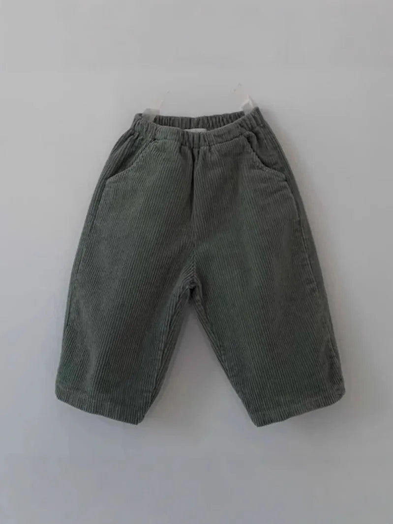 Baby Loose Trousers Solid Infant Boy/Girl Corduroy Casual Pants