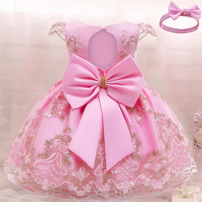 Baby Girls Lace Princess Dress Birthday Party New Year Costume