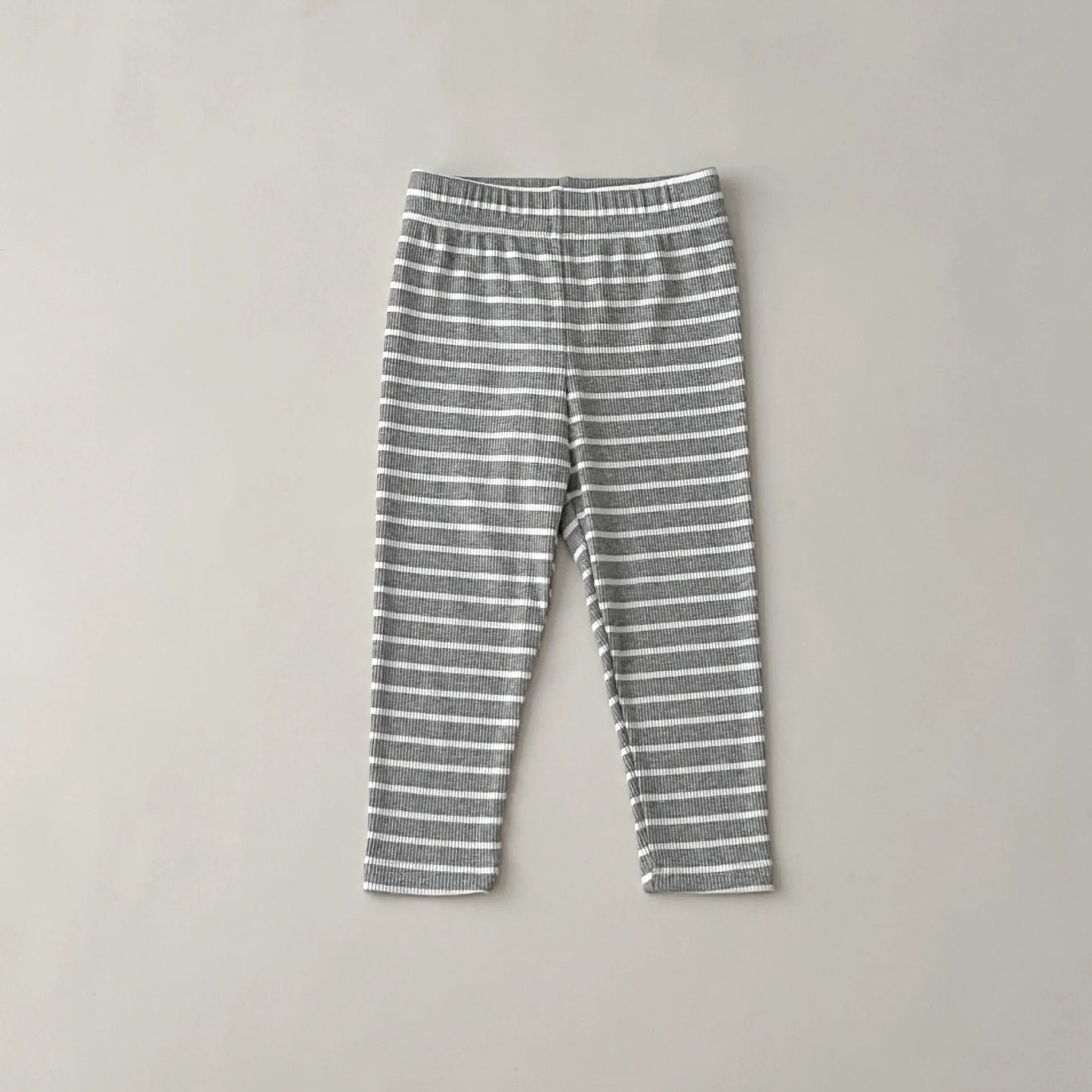 Girl Children Ribbed Solid Simple Leggings Boy Baby Striped Casual Pants