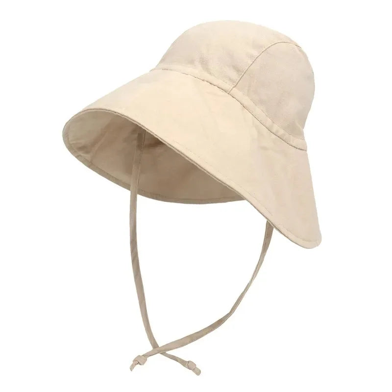 Baby Sun Hat Summer Spring Kids Bucket Hat for Girls Boys Cotton Linen Cap