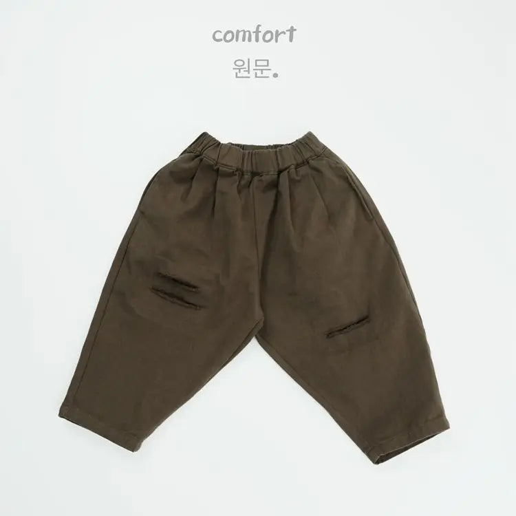 Children Casual Pants Fashion Boys Girls Ripped Harem Pants Solid Baby Loose Trousers