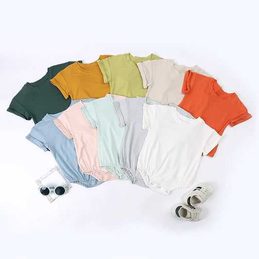 Newborn Boys Girls Clothing Casual Bamboo Fiber Rompers 3-24M Infnat Baby Jumpsuit