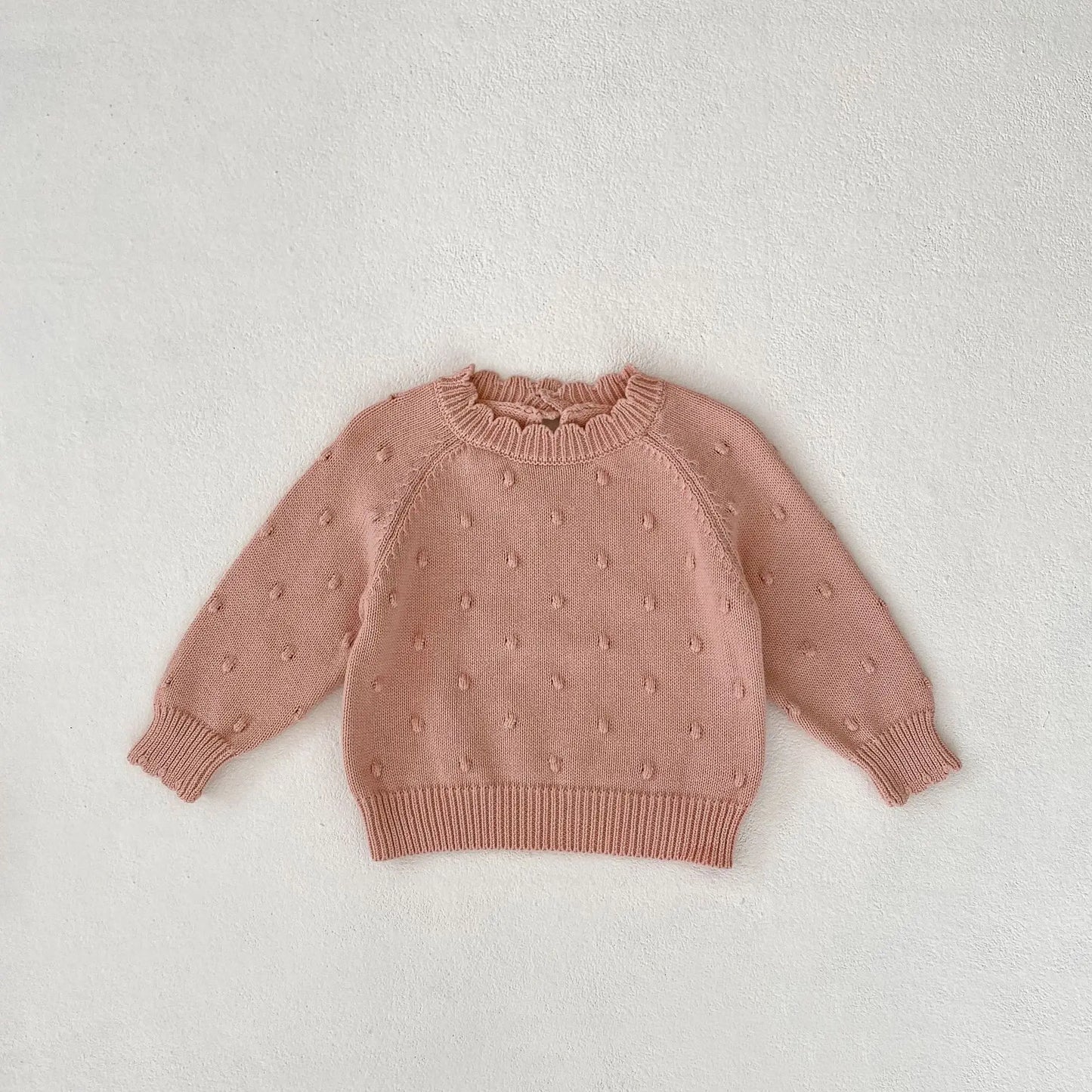 Baby Puff Ball Knit Pullover Shirt Boy Infant All-match Knitted Sweater Tops