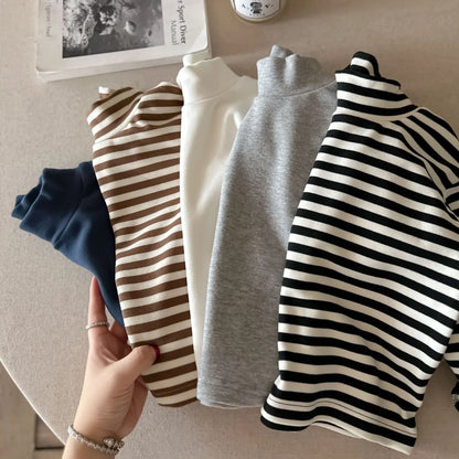 Baby Bottoming Shirts Cotton Girls Striped T Shirt Kids Casual Tops Baby Clothes