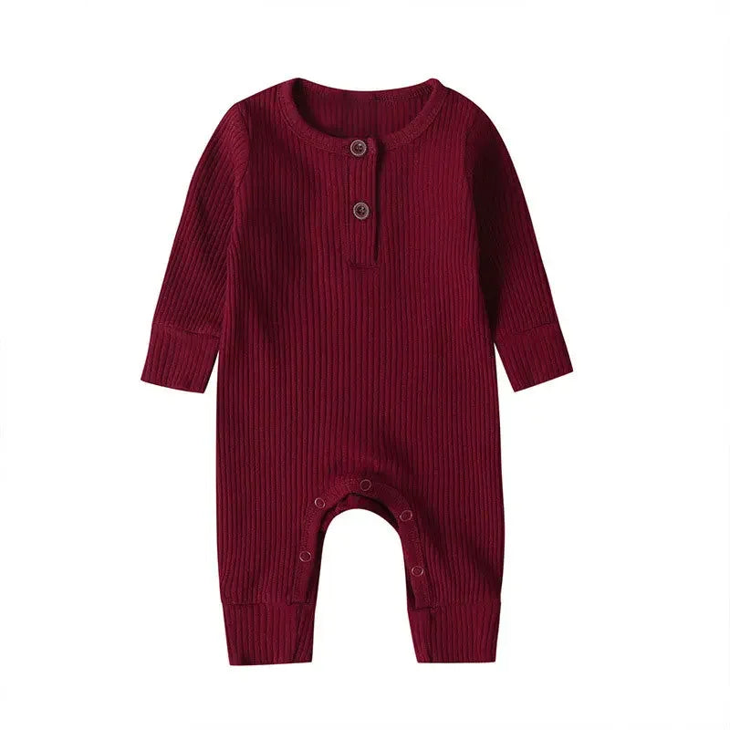 Baby Boys Girls Romper Playsuit Overalls Cotton Long Sleeve Baby Jumpsuit