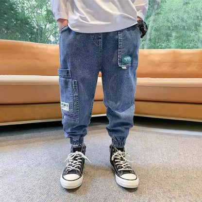 Children's Jeans Casual Soft Korean Version Baby Boy Long Pants