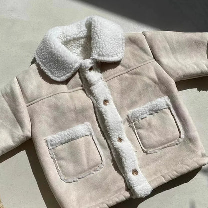 Children Warm Coat Fashion Boys Girls Lamb Wool Jacket Baby Casual Fleece Coat