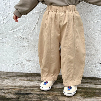 Autumn New Children Loose Trousers Solid Toddler Girls Versatile Harem Pants Baby Boys Casual Pants