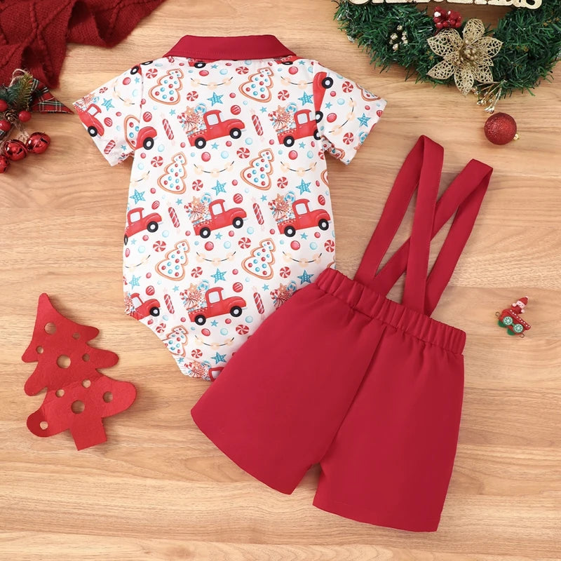 baby boy Christmas bow dress