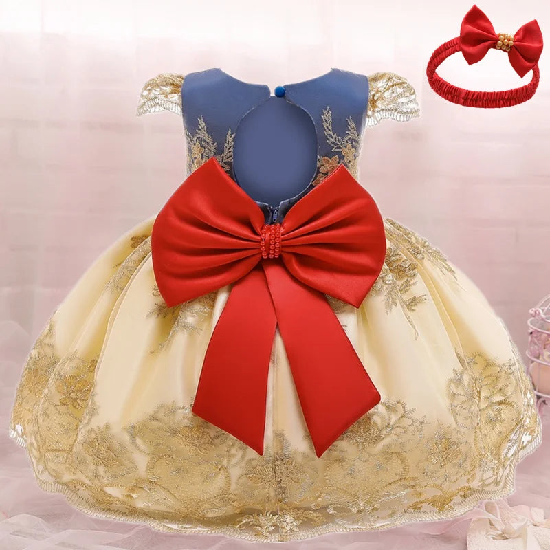 Baby Girls Lace Princess Dress Birthday Party New Year Costume