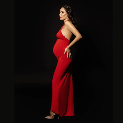 Maternity Dresses For Baby Showers Elegant Slim Fit Sleeveless Dress Photo Shoot Dress