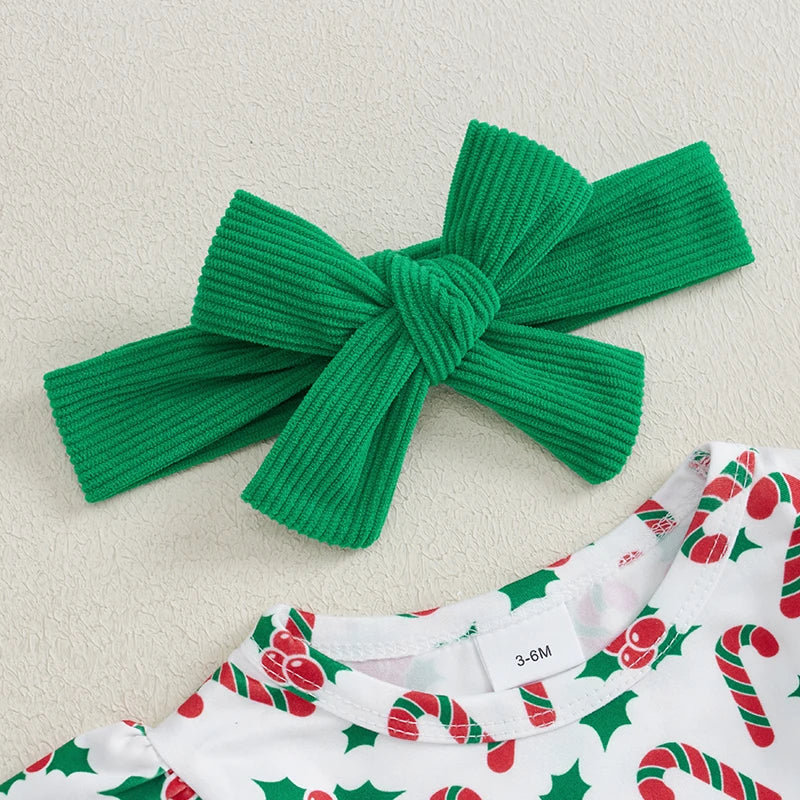 Christmas Tree Santa Dress Headband Set