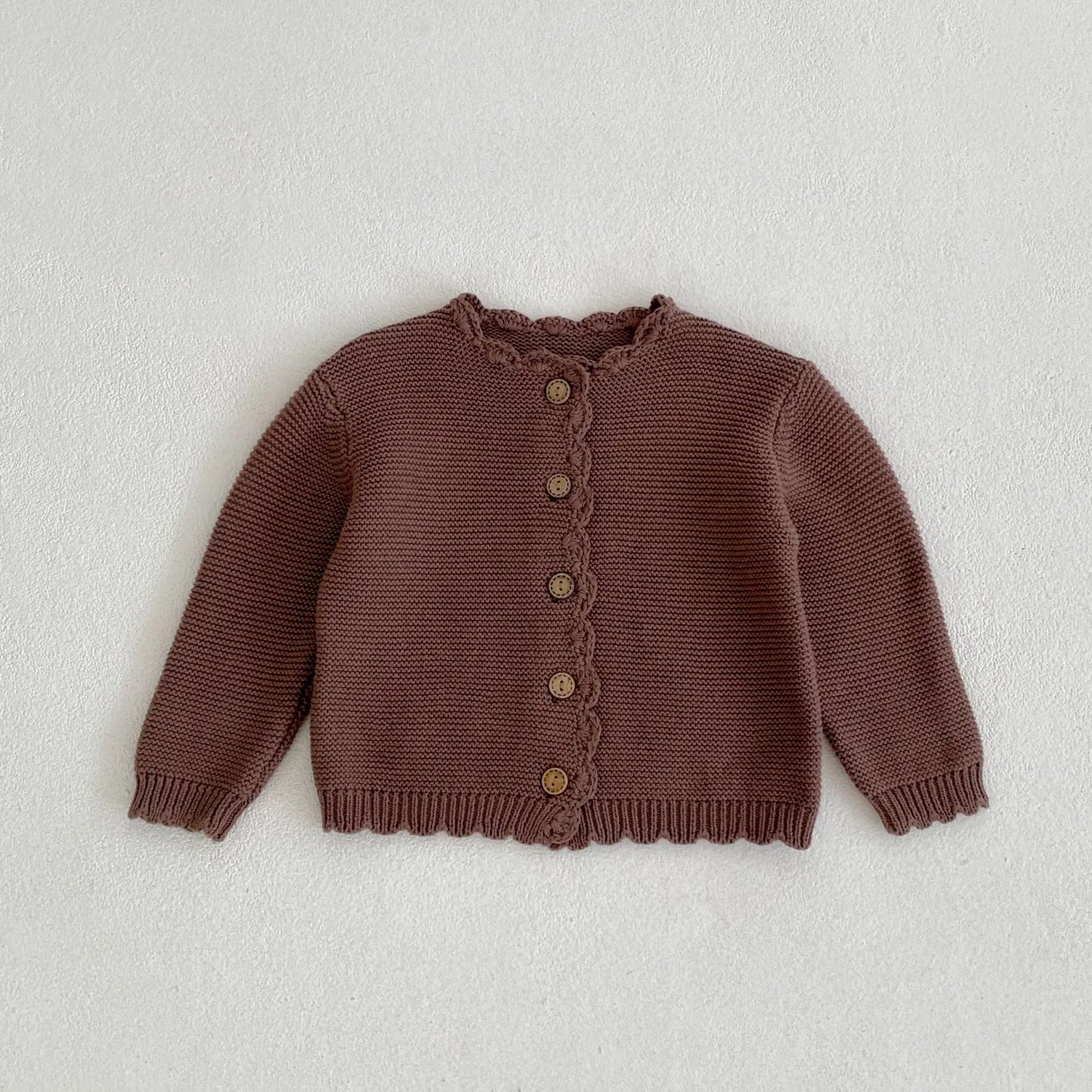 New Baby Long Sleeve Sweater Coat Boys Girls O-neck Cardigan Jacket