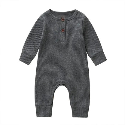 Baby Boys Girls Romper Playsuit Overalls Cotton Long Sleeve Baby Jumpsuit