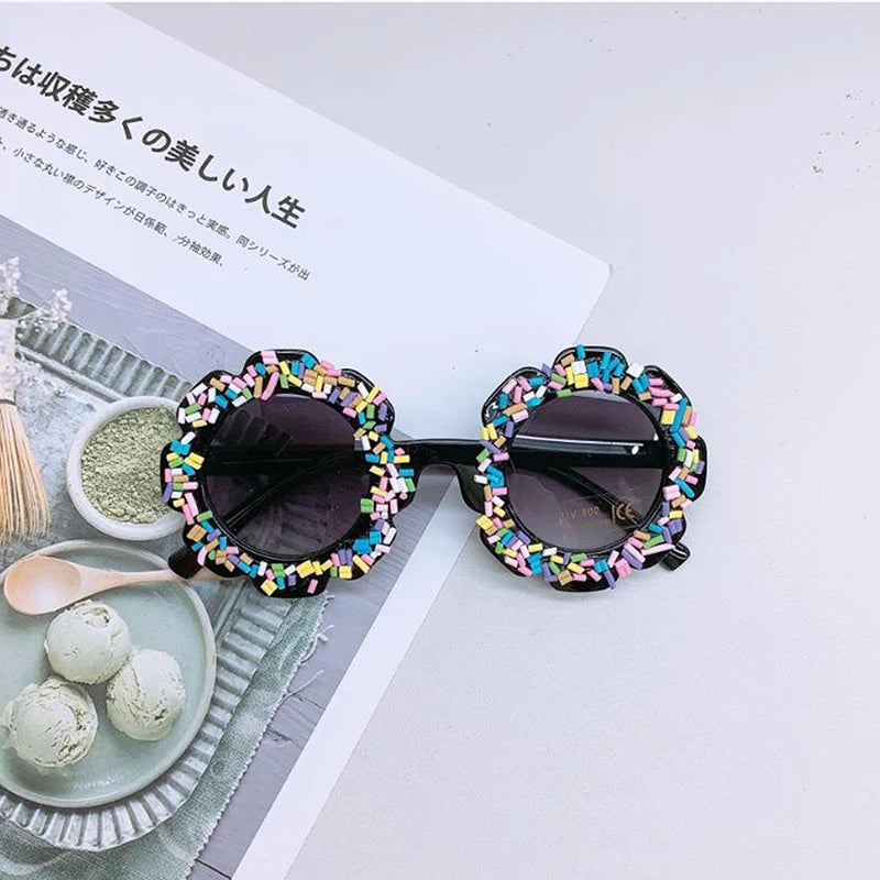 Cute DIY Flower Shaped UV400 Protection Glasses forGirls