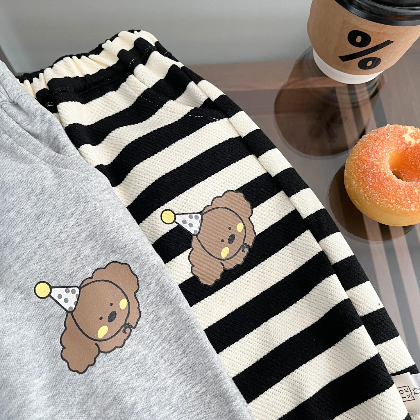 New Baby Casual Pants Girls/Boys Loose Trousers Cartoon Sweat Pants