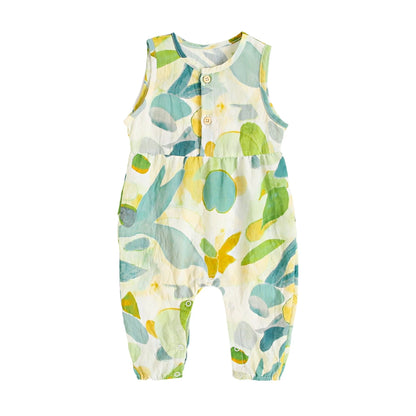 Newborn Girls Jumpsuits Floral Infants Girls Rompers Summer Sleeveless Casual