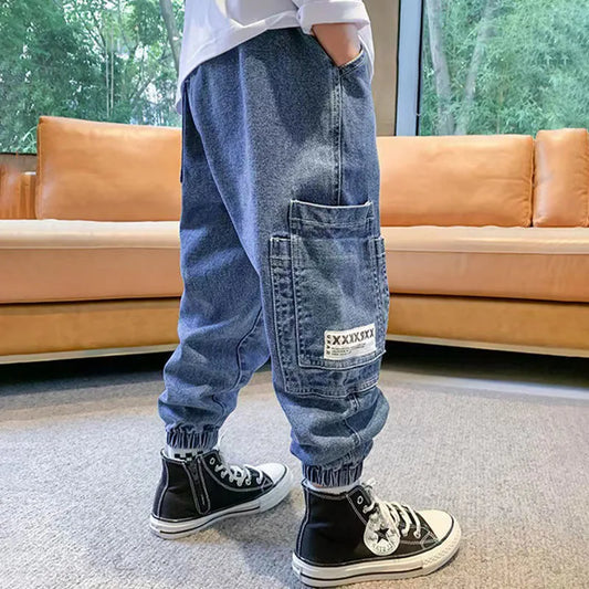 Children's Jeans Casual Soft Korean Version Baby Boy Long Pants