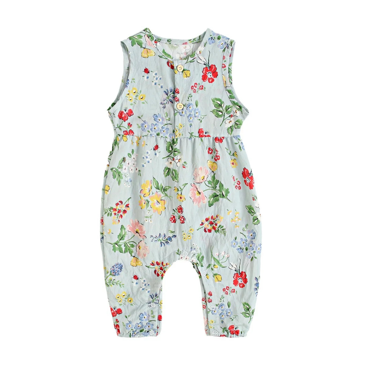 Newborn Girls Jumpsuits Floral Infants Girls Rompers Summer Sleeveless Casual