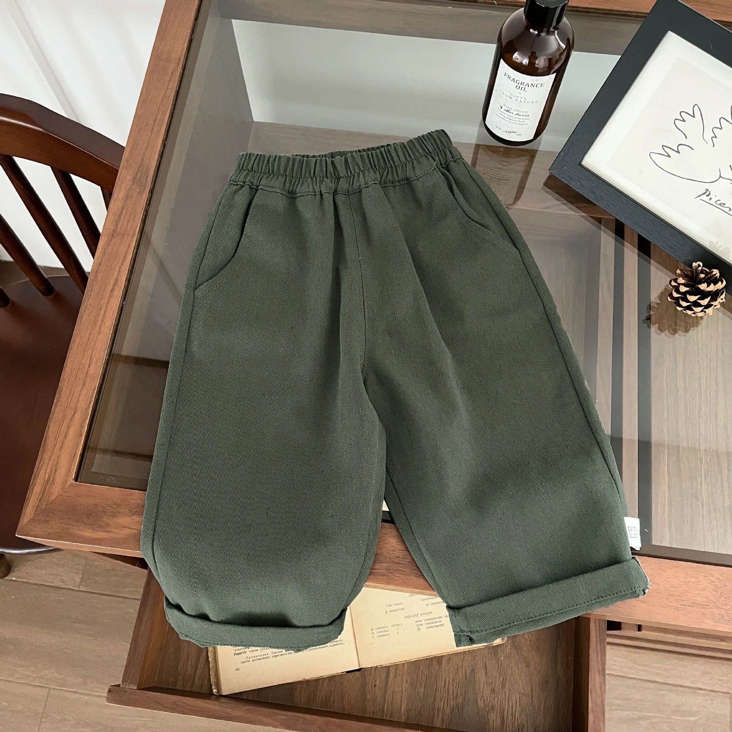 New Baby Loose Trousers Solid Infant Girl Casual Pants Kids Boys Straight Pants