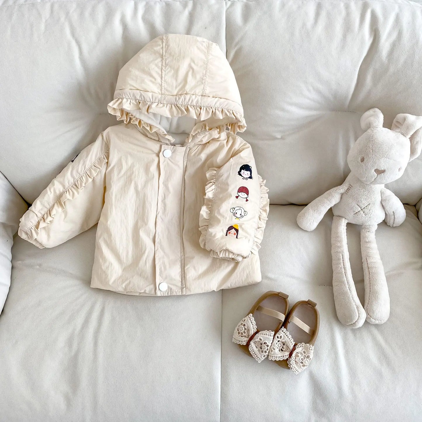 Children Hooded Cotton Padded Outerwear Windproof Coat Snowsuits