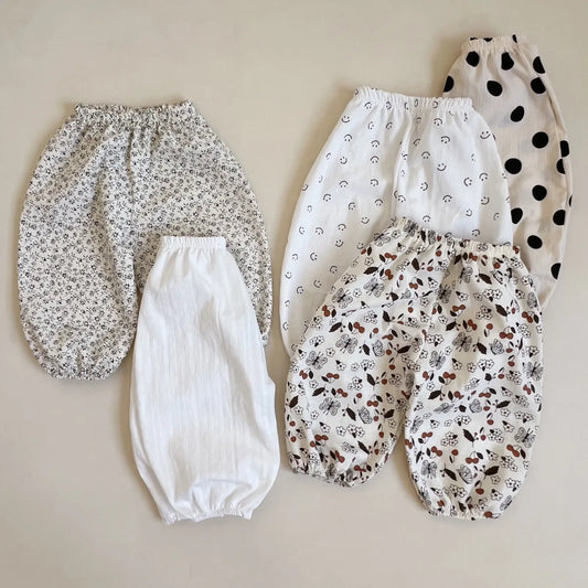 Children Loose Harem Pants All-match Boy Casual Pants Girl Cotton Trousers