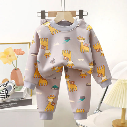 Baby  Boys and Girls Autumn and Winter Cashmere and Thick Home Wear