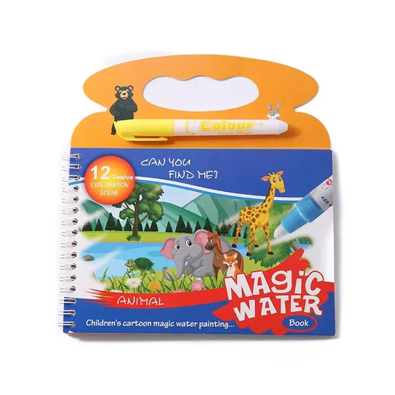 Water Painting Book Toddler Early Education Toys Reusable Magic Drawing Coloring Book