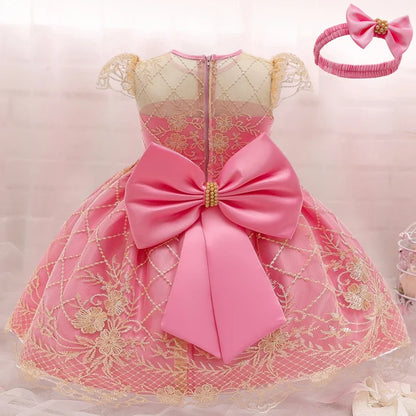 Baby Girls Lace Princess Dress Birthday Party New Year Costume