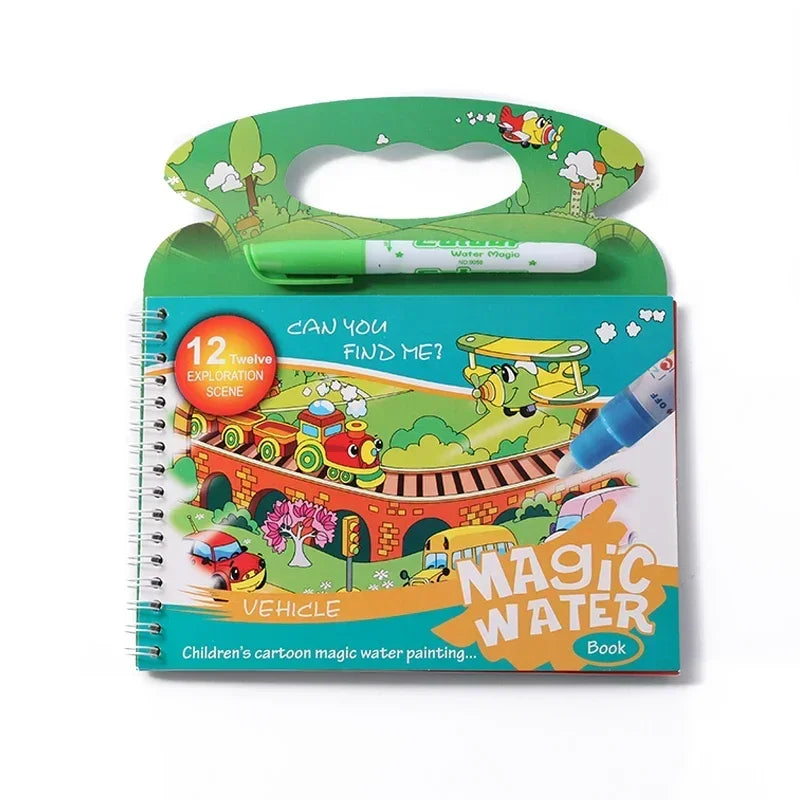 Water Painting Book Toddler Early Education Toys Reusable Magic Drawing Coloring Book