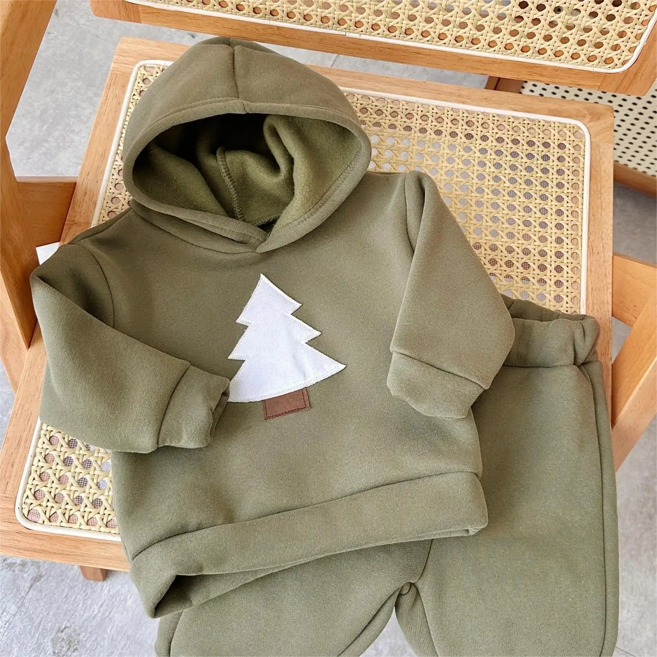 Christmas Tree Boys/Girls Thickening Plush Winter Warm Cotton Coat Suit