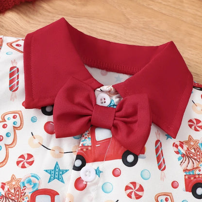 baby boy Christmas bow dress