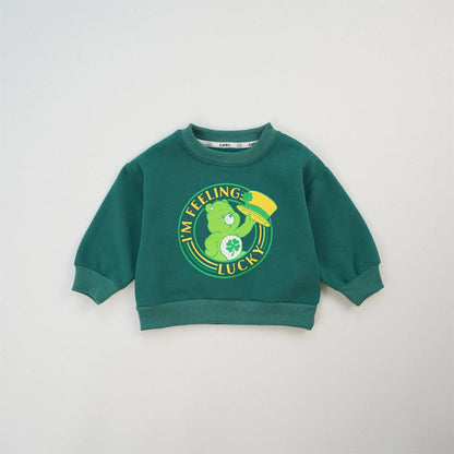 Children Cute Cartoon Print Boys Girls Pullover Cotton Sweatshirt