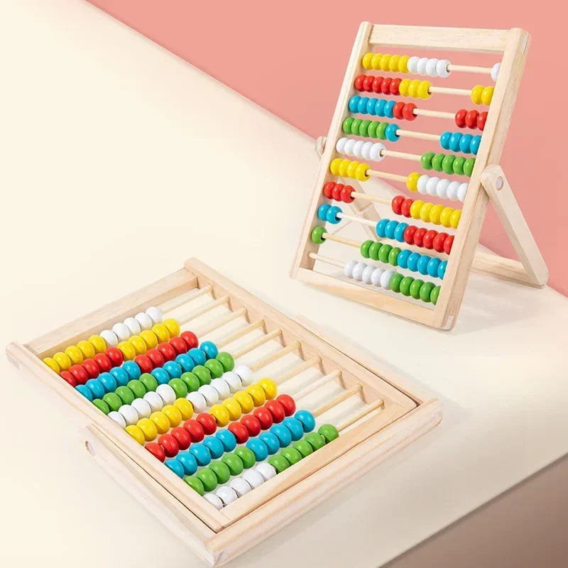 Classic Wooden Educational Counting Toy 100 Beads Preschool Math Learning Toys