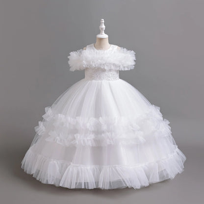 Dresses for Elegant Party Girls Tutu Child Wedding Prom Gown Christmas robe enfant fille