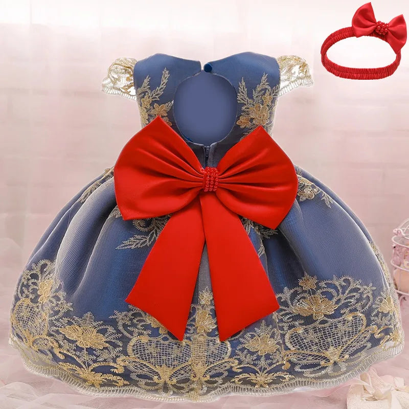 Baby Girls Lace Princess Dress Birthday Party New Year Costume