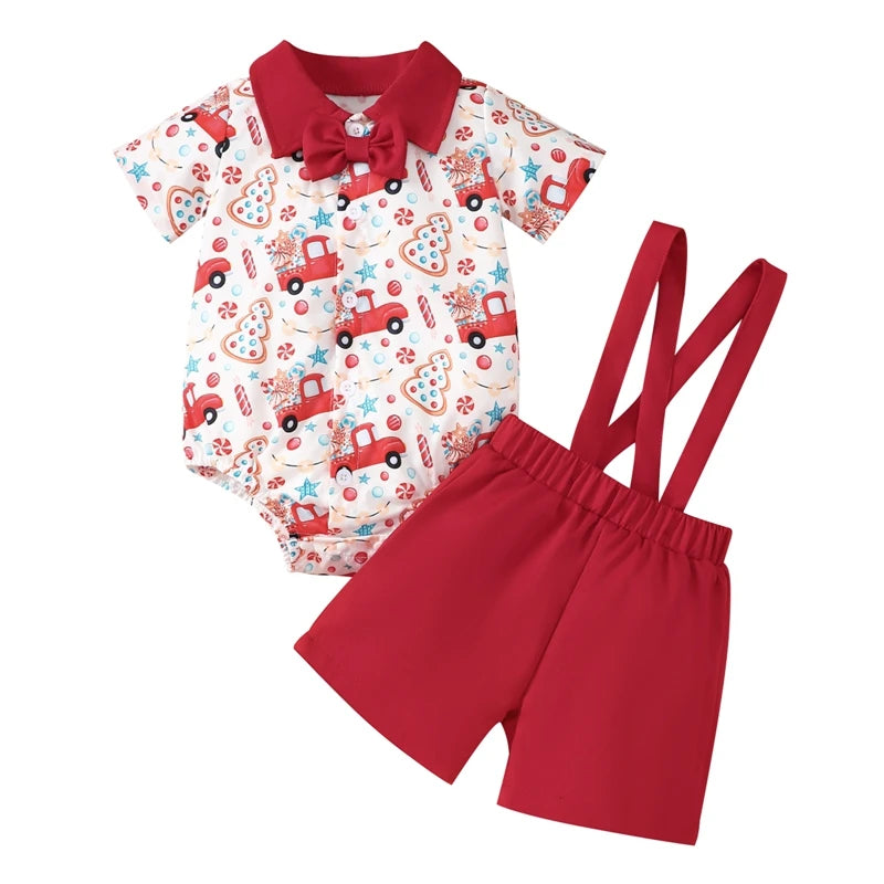 baby boy Christmas bow dress