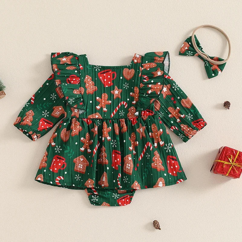 Baby Girls Christmas jumpsuit