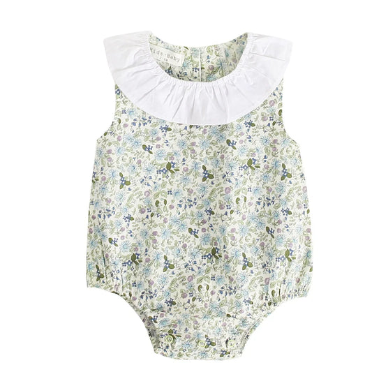 Summer Cotton Floral Baby Clothing Cute Sleeveless Baby Girls Bodysuits