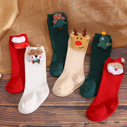 Girl Christmas Socks Newborn Girls Bow Floor Socks