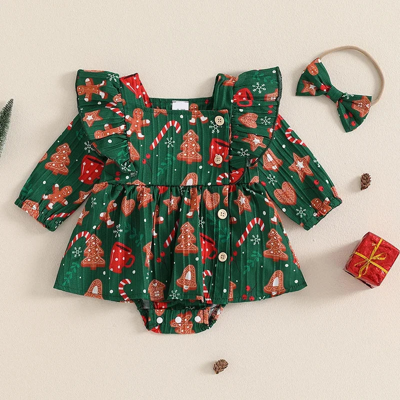 Baby Girls Christmas jumpsuit