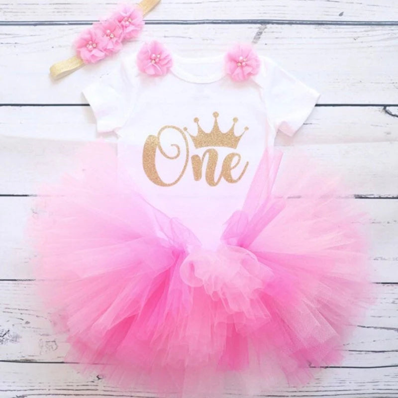 Baby Girl Dress Unicorn Party Tutu Girls Dress Newborn Baby Girls 1st Birthday Outfits