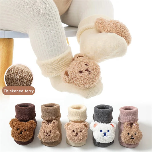 Baby Socks Slipper Socks Kids Newborn Warm Thick Grip Socks