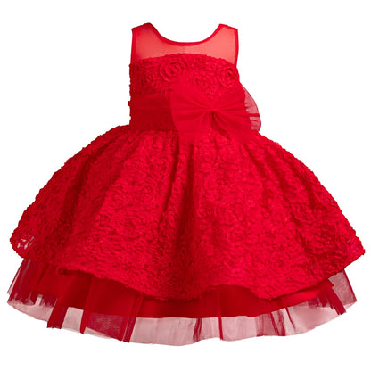 Girls Party Dress Sleeveless Princess Birthday Puffy Dresses for Kids Children Tutu Wedding