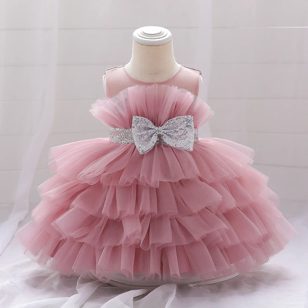 Birthday Baby Girl Party Dress Baptism Infant Christening Gown