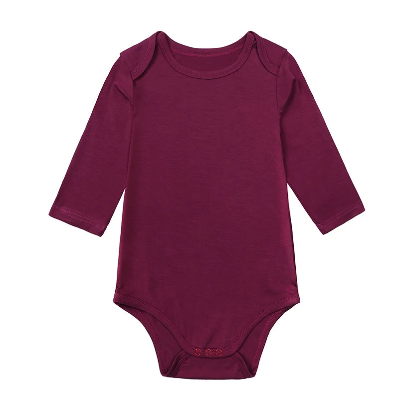 Newborn Boy Girl Rompers Bamboo Fiber Romper Long Sleeve Unisex Toddler Breathable Clothes Korean Infant