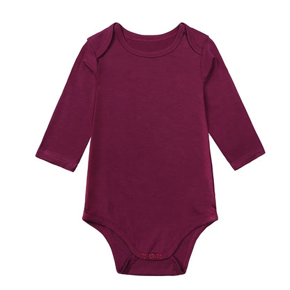 Newborn Boy Girl Rompers Bamboo Fiber Romper Long Sleeve Unisex Toddler Breathable Clothes Korean Infant