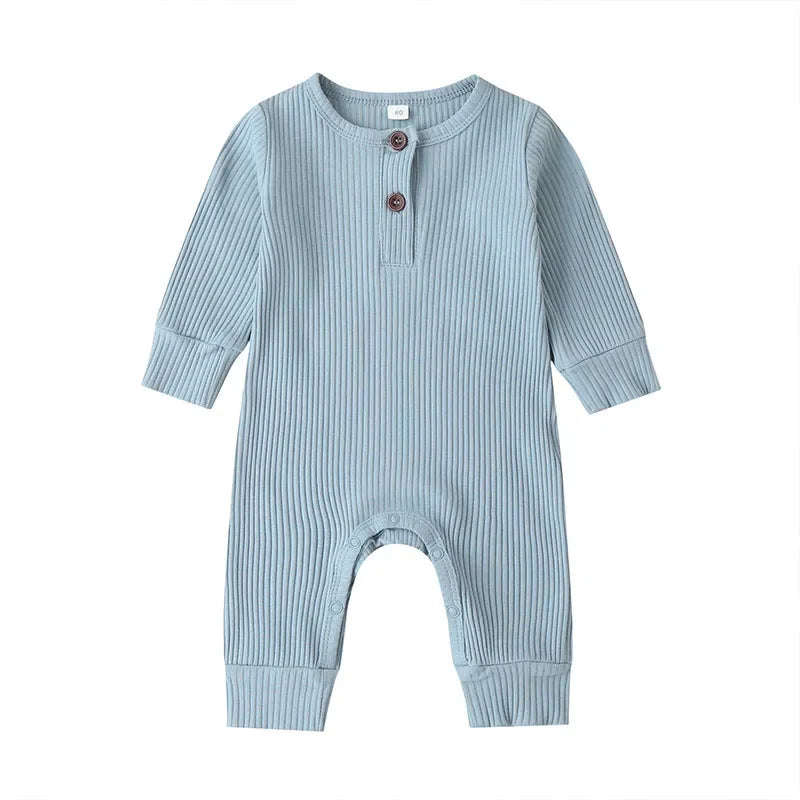 Baby Boys Girls Romper Playsuit Overalls Cotton Long Sleeve Baby Jumpsuit