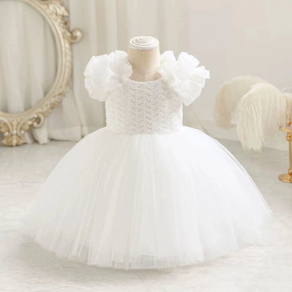 Girls Dress Tutu Flower Casual Dresses for Girls Plaid Princess Ball Gown for Party
